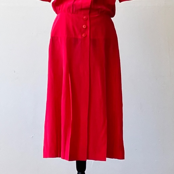 Silk studio, vintage midi  bubble gum, pink button, front dress - Picture 9 of 14